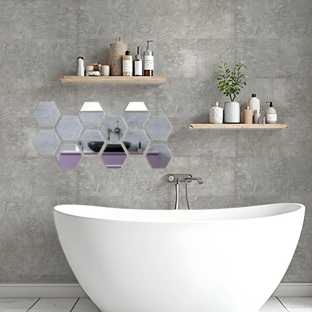 Зеркальный самоклеящийся декор, серебро, 12 штук Киев - изображение 6