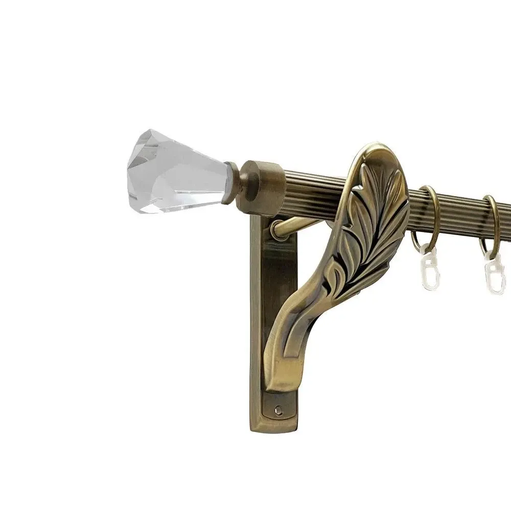 Карниз Orvit Лучетта металевий однорядний ретро рифлена труба кільце металеве Антик 25 мм 160 см (00-00018368) Львов - изображение 1