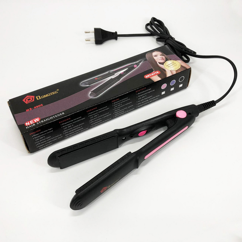 Праска для вирівнювання зачіски, Щипці гофре для вирівнювання волосся Випрямляч перукарень EY-90 Львів - фото 5