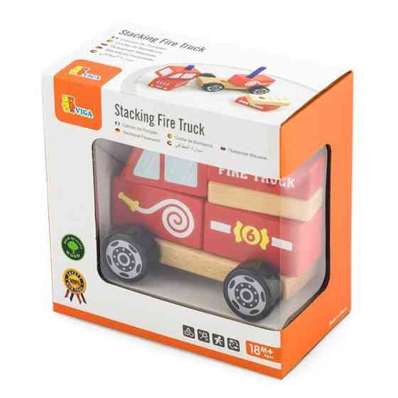 Деревянная пирамидка Viga Toys Пожарная машинка (50203FSC) Харьков
