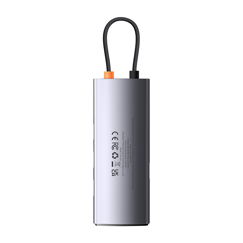 USB-хаб Baseus Metal Gleam Series 4-in-1 Multifunctional Type-C HUB Docking Station Gray（Type-C to USB3.0*4） Одеса - фото 3