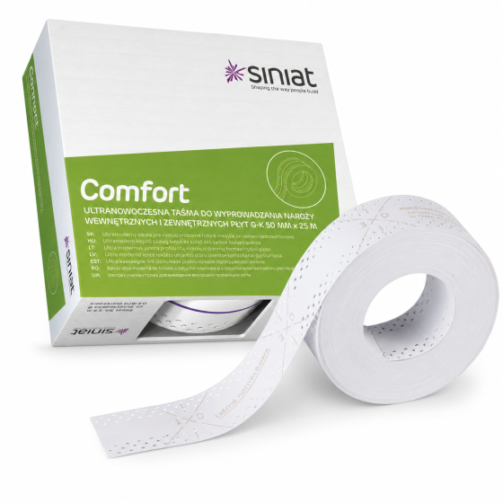 Кутова стрічка для швів ГК SINIAT Corner tape Comfort 50 мм × 25 м Київ