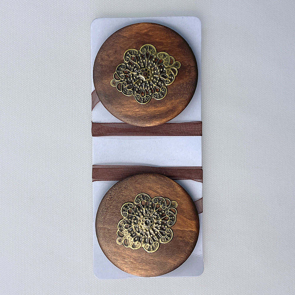 Магниты для штор и гардин Карпаты набор 2 шт Коричневый с бронзовым (81-260) Киев - изображение 7