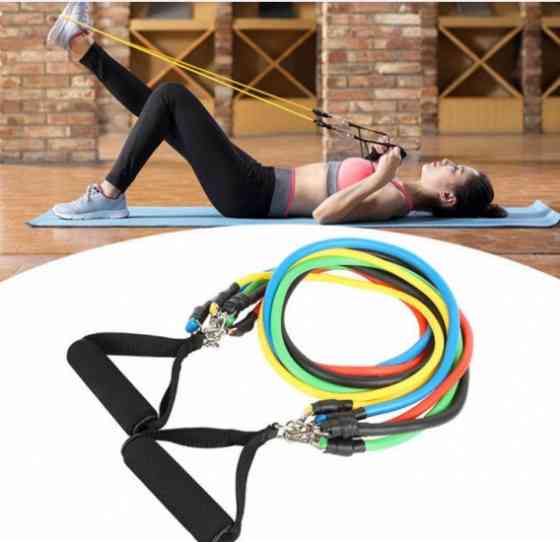 Набір еспандерів для фітнесу в чохлі 5 шт Вінниця