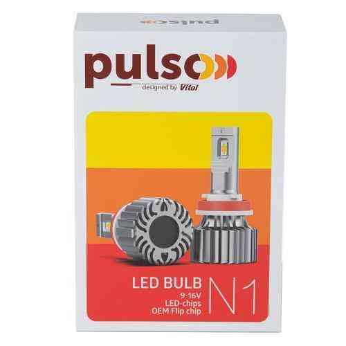 LED лампи PULSO N1-H4 з чіпами PHILIPS Flip chip, 9-16В, 2x70Вт, 8500Лм, 6500К Харків