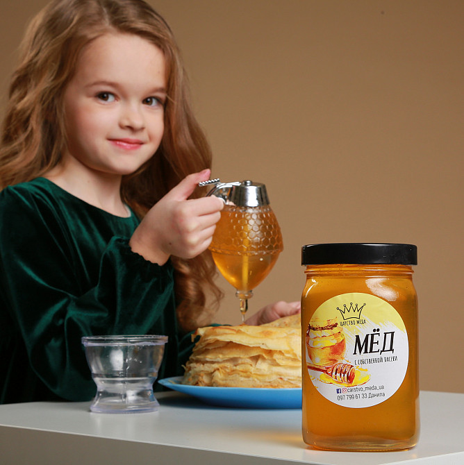 Натуральний мед акації з власної пасіки, у скляній банці 1 кг Одеса - фото 6
