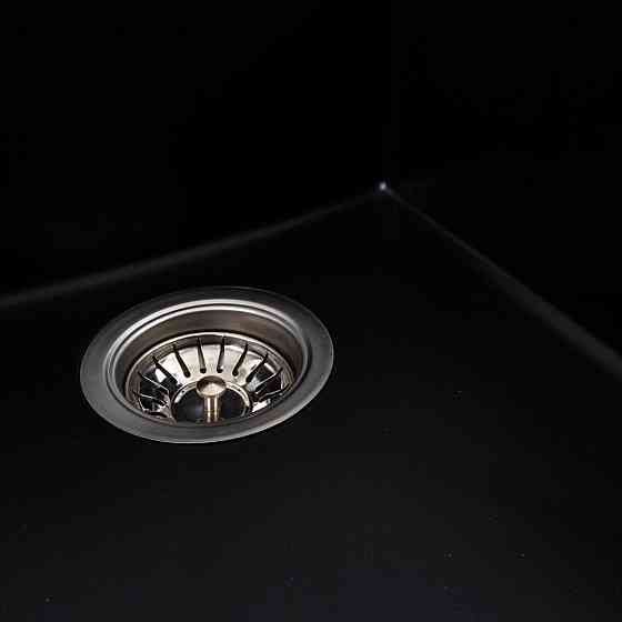 Гранітна мийка для кухні VALESO ROXY 3744 матова Чорна Коломыя