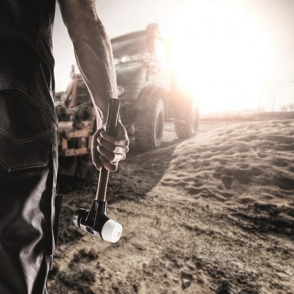 Молоток HALDER Simplex 3027 насадки из черной резины, белого суперпластика Одесса - изображение 3