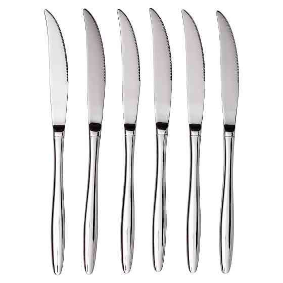 Ding Lanfang Набір столових ножів 6 штук ножі сервірувальні з нержавіючої сталі 22 (см) Срібло Коломия