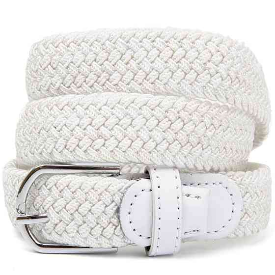 Текстильний жіночий ремінь класика Vintage 20545 Білий Київ