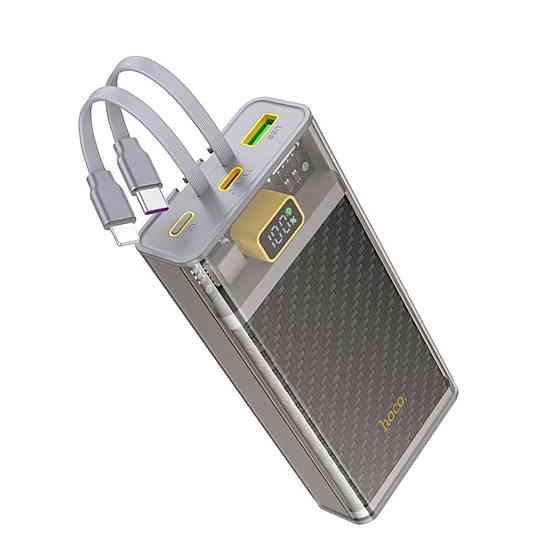 Зовнішній акумулятор HOCO J104A Discovery edition 22.5W fully compatible power bank with cable(20000mAh) Gray Київ
