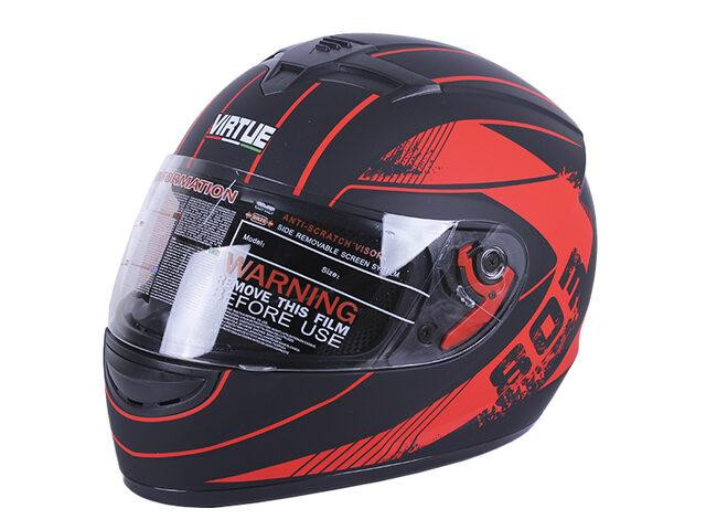 Шолом мотоциклетний інтеграл MD-803 (чорно-жовтогарячий матовий, size M) Мукачево - фото 1