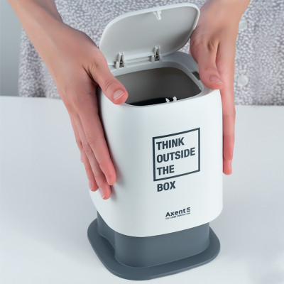 Кошик для паперів Axent Настільний контейнер для сміття, прямокутний, білий (2133-21-A) Вінниця - фото 7