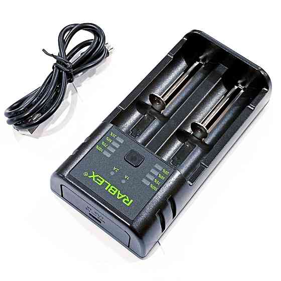 Зарядний пристрій Rablex RB402 2x18650 і ін. / від USB / Дніпро