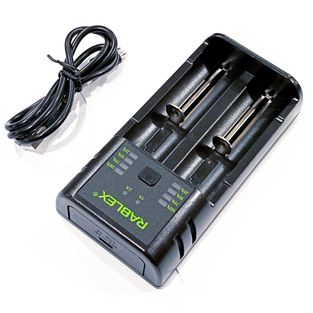 Зарядний пристрій Rablex RB402 2x18650 і ін. / від USB / Дніпро - фото 3