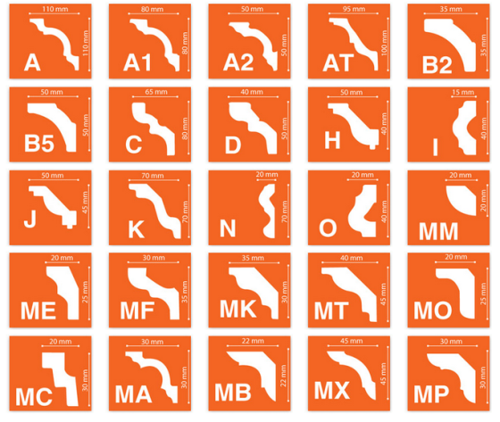 Потолочный плинтус 50х50х2000мм  -B5- Днепр