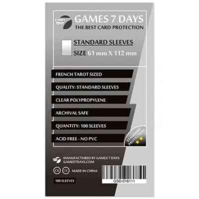Протектор для карт Games7Days 61 х 112 мм, French Tarot, 100 шт (STANDART) (GSD-016111) Винница
