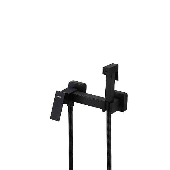 Смесители с гигиеническим душем Kroner KRP Edelstahl Kubus - SCH052 черный Киев