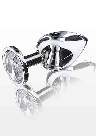 Анальная пробка металлическая Toy Joy Starlight Booty Jewel с белым кристаллом, Large Sex Aura Киев