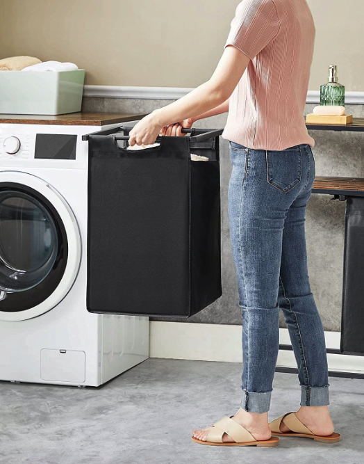 Кошик для білизни Leobert Costway 92 л з 2 полицями в стилі Loft Київ - фото 8