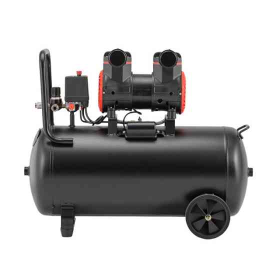 Компресор, 50 л, 1,5 кВт, 230 В, 8 aтм, 250 л/хв, 2800 об/хв,  безмасляний, 2 циліндри, 63 дБ INTERTOOL PT-0035 Київ