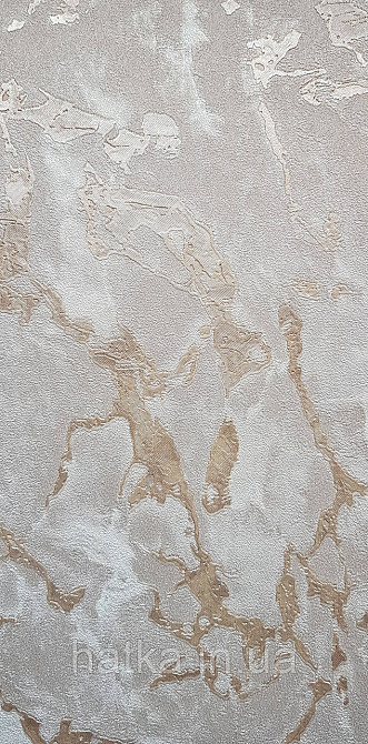 Шпалери вінілові на флізеліні AdaWall Roka 1.06х10под камінь мармур золотисті коричневі бежеві 3д 23103-2 Київ - фото 1