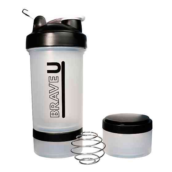 Shaker with containers 3 in 1 - 600ml (Transparent) Луцьк