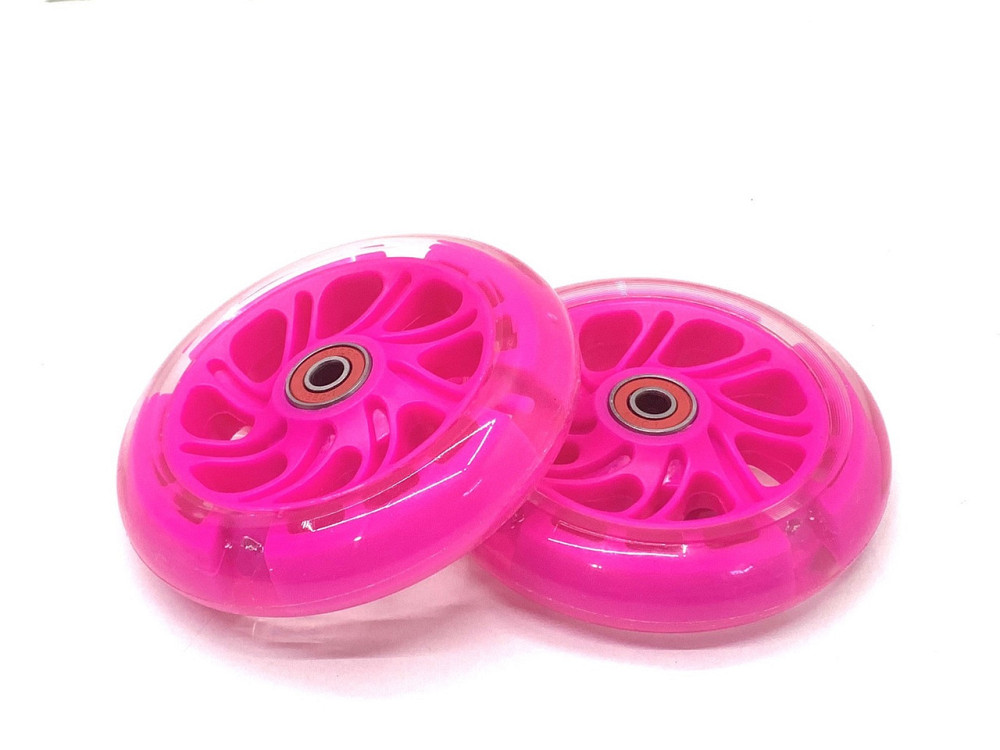 Колеса для самокату Best Scooter 2шт алюміній 120 мм PU Рожевий (YT-85011/113) Чернігів - фото 2