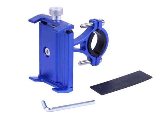 Крепление для телефона на руль HFCM-13 алюминий синий AMG Київ