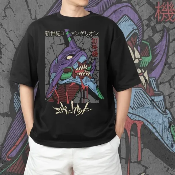 Футболка чоловіча з  принтом Evangalion Ева 01 #2 Розмір 48 Дніпро