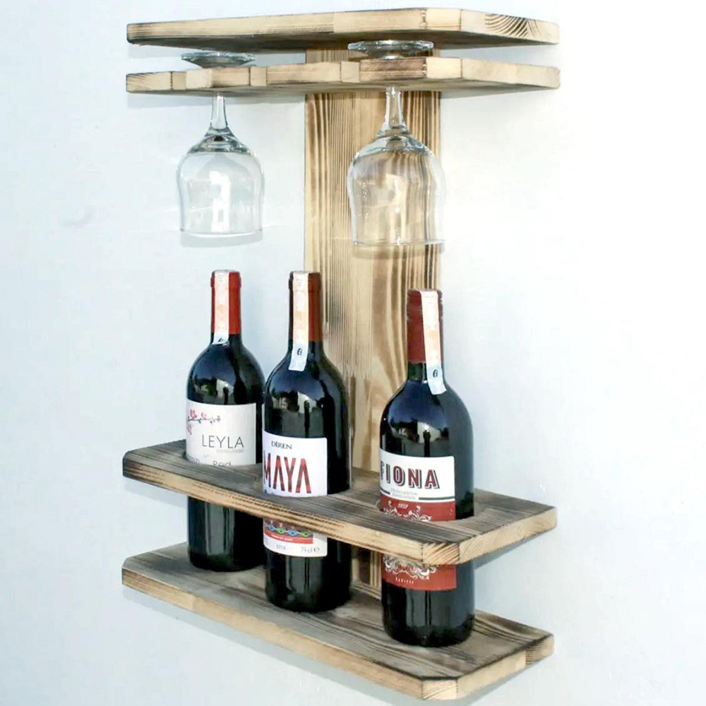 Настенная винная полка 