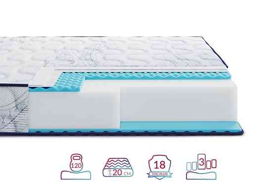 Ортопедичний матрац Largo Slim Plus New/Ларго Слім Плюс Нью (безпружинний) ТМ Нighfoam 120х200 Харків