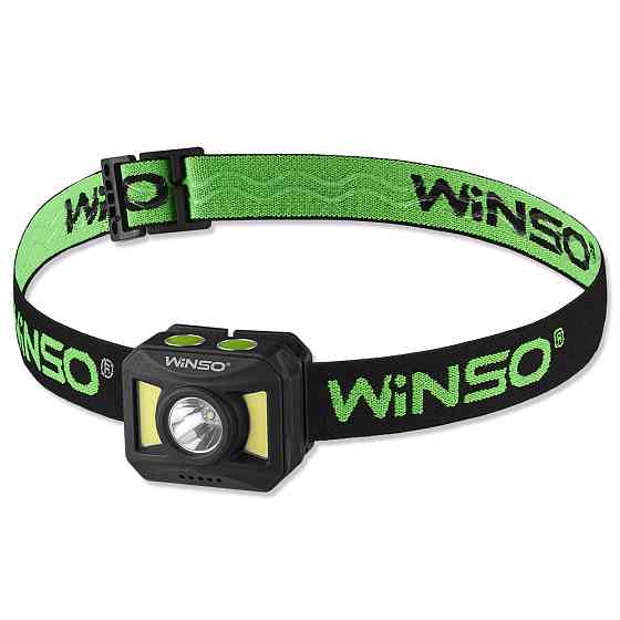 Фонарь налобный Winso 300Lm, 3W+COB, 850mAh, белый/красный Львов