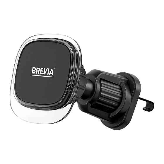 Держатель телефона автомобильный Brevia AirVent Pro СrystalMag на дефлектор, 4 магнита, черный Львов