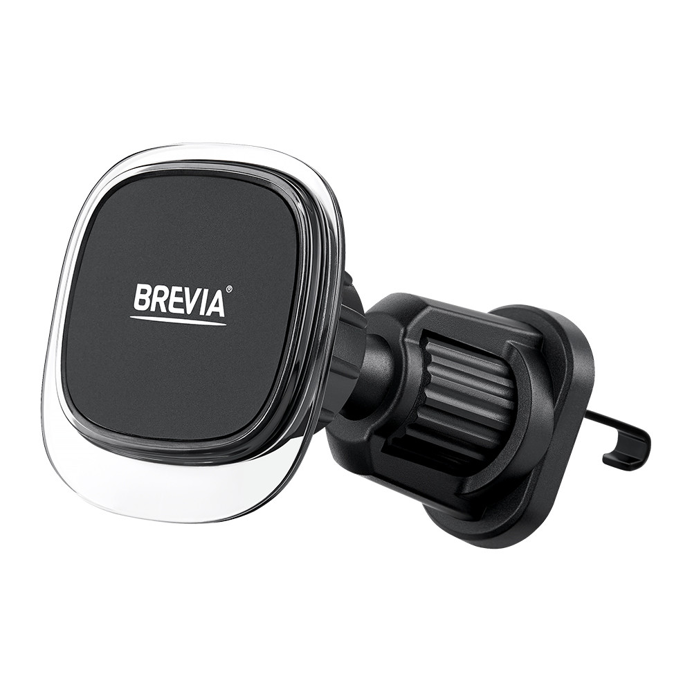 Держатель телефона автомобильный Brevia AirVent Pro СrystalMag на дефлектор, 4 магнита, черный Львов - изображение 1