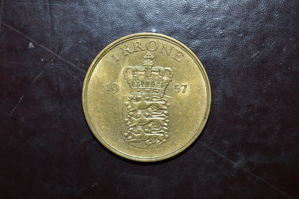 Данія 1 крона 1957 рік Полтава - фото 1
