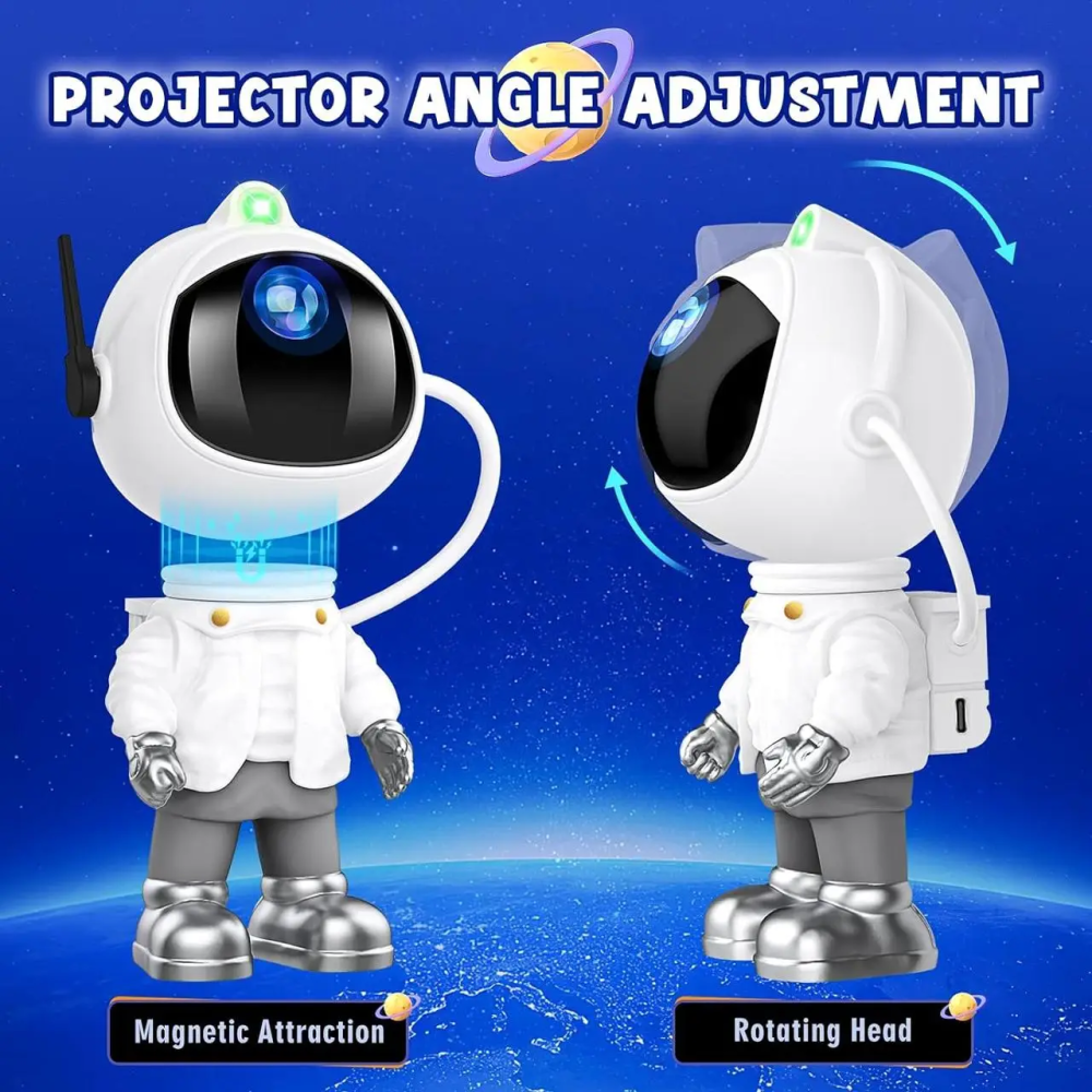 Вітринний зразок Проєктор галактики Space Buddy Astronaut, зоряне небо, LED нічник, проєкція 360°, пульт ДК Київ - фото 18