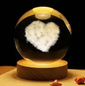 Erston Светодиодный хрустальный шар, декоративный универсальный 3D ночник, хрустальный шар "Сол Київ - фото 7