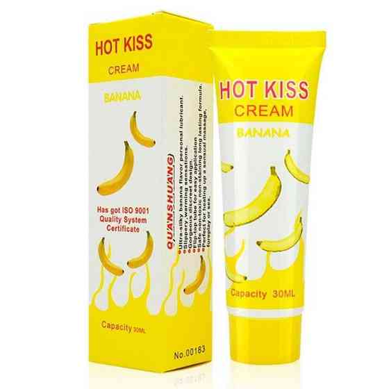 Лубрикант "Hot Kiss" на водній основі 30 мл - Банан - Інтимна змазка Вінниця