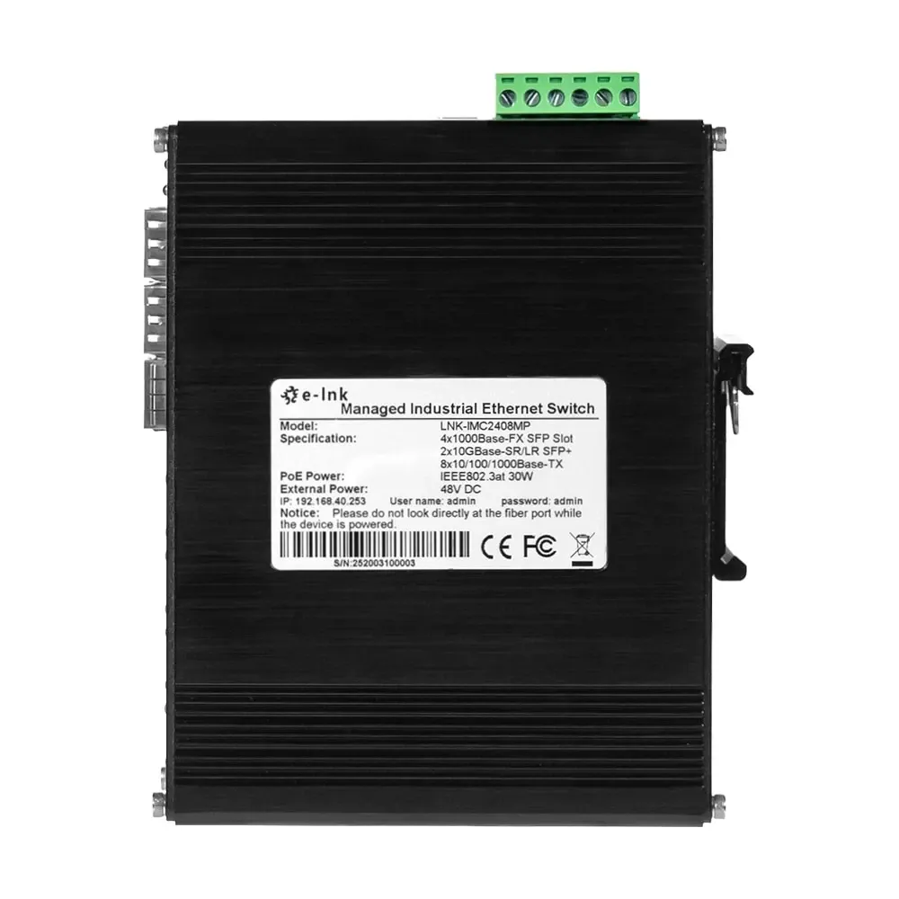 PoE-комутатор 14-портовий керований L2+ E-LINK ETH-IMC2408MP гігабітний з 8 портами PoE, 240W (73-00150) Київ - фото 8