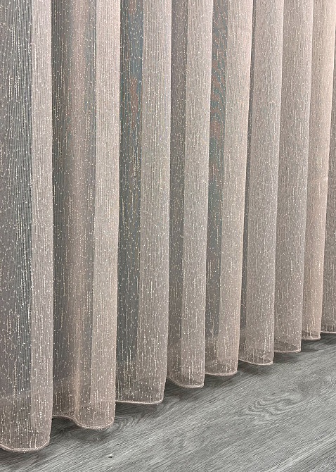 Тюль VR-Textil 1988т Льон Дощик капучино 400х270 см (42-1022) Київ - фото 8