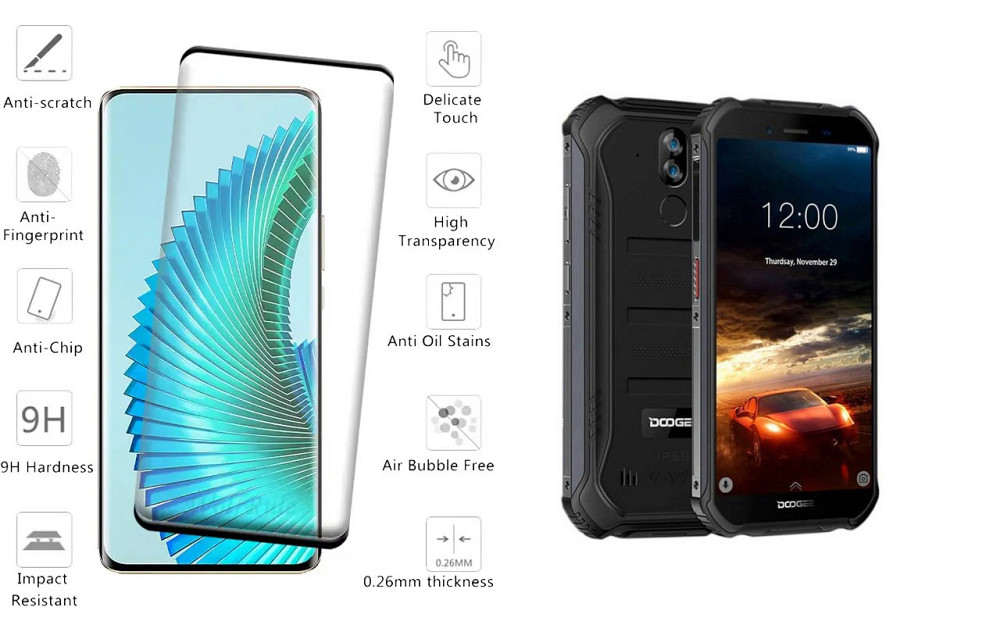 Захисне скло HyperGlass Pro для DOOGEE S40, S40 Lite, S40 Pro – максимальна чутливість та захист Київ - фото 2