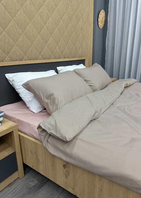 Комплект постельного белья, Decorator Rose Smoke - Pumice Stone Двуспальный 180х215 Тауп с пудровым (88-070) Киев - изображение 7