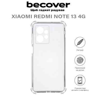 Чехол для мобильного телефона BeCover Anti-Shock Xiaomi Redmi Note 13 4G Clear (710645) Винница