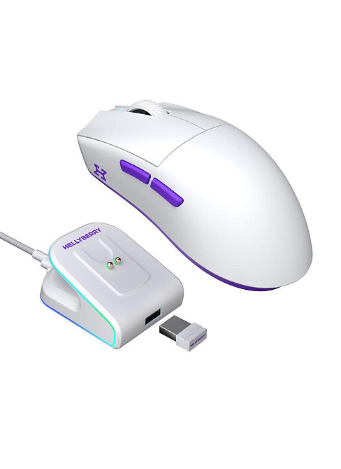 Миша бездротова Hator Hellyberry HM47 Wireless White/Violet (HM47_white_violet) ( 20044 ) Харьков - изображение 6
