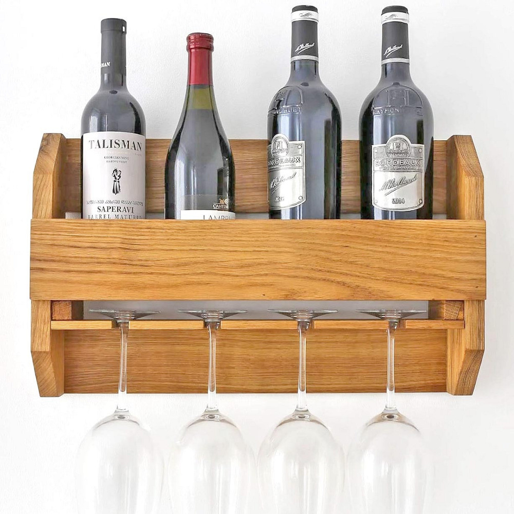 Настінна винна полиця "Такаї" сієна Миколаїв - фото 1