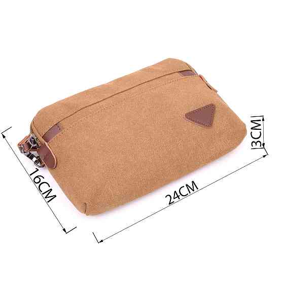 Практична чоловіча барсетка з текстилю 21260 Vintage Коричнева Київ