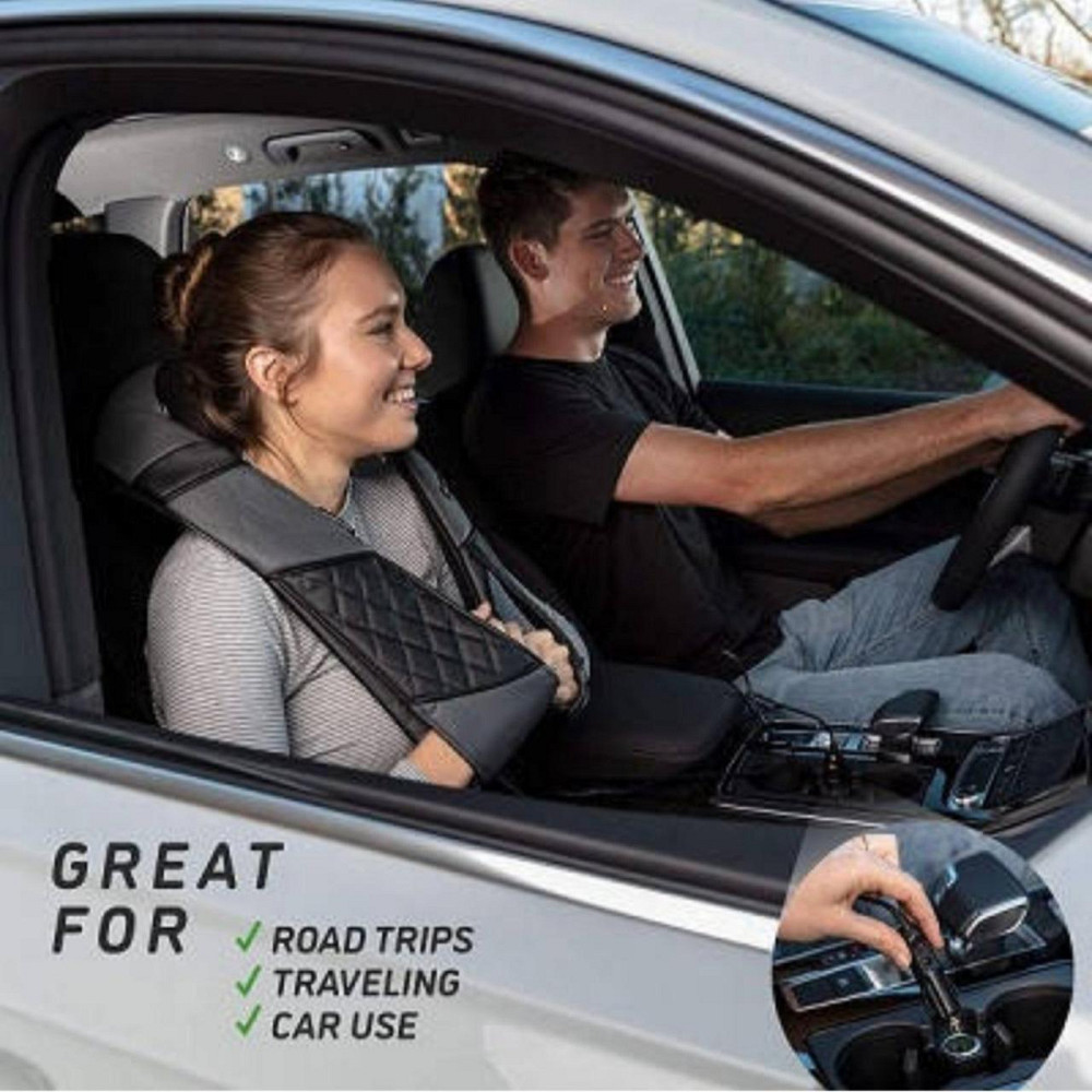 Массажер для шеи и плеч с прогревом, сумкой и адаптером в автомобиль Черный Винница - изображение 9