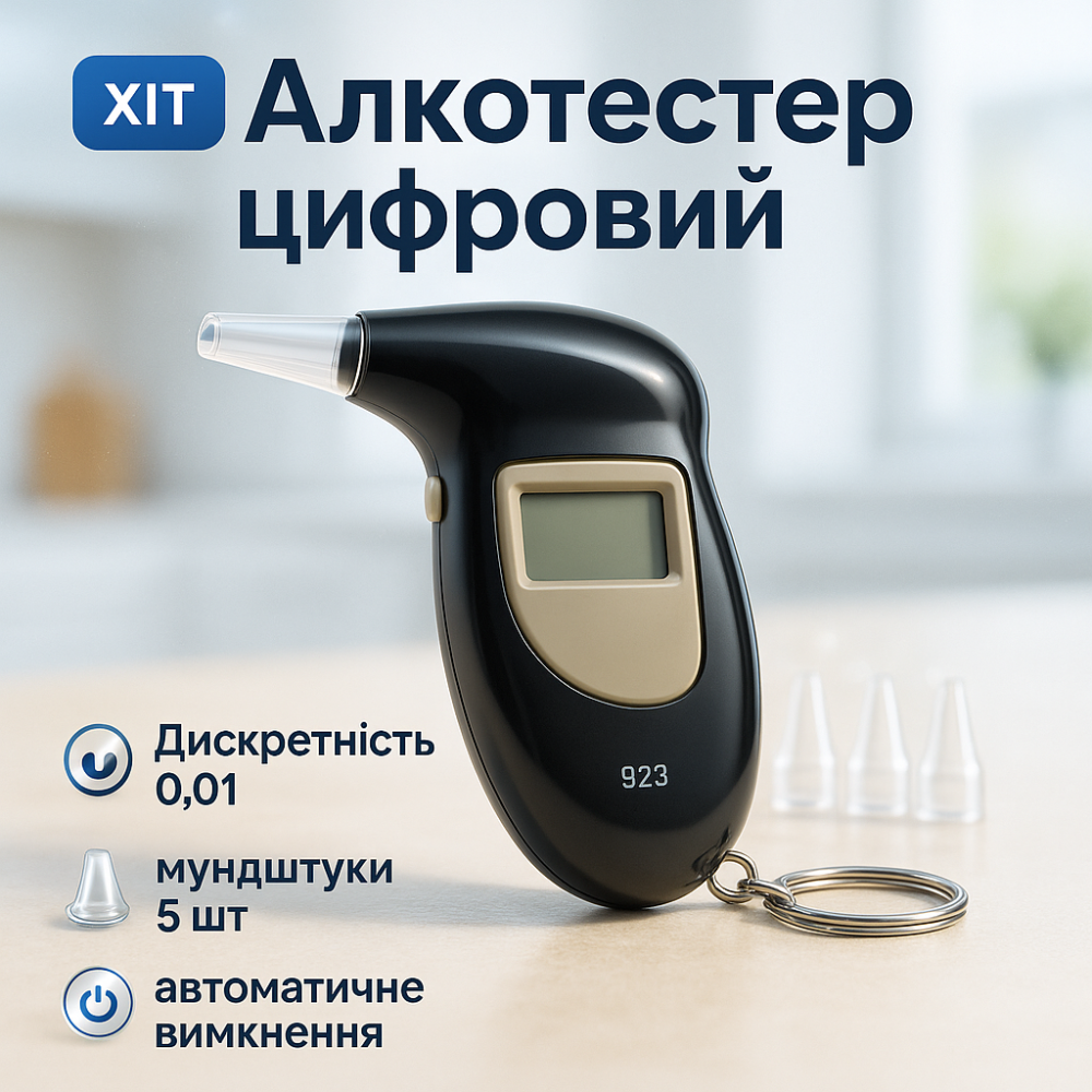 Брелок алкотестер, Персональний алкогольний тестер, Персональний тестер алкоголю, Популярний алкотестер UD-53 Львів - фото 15