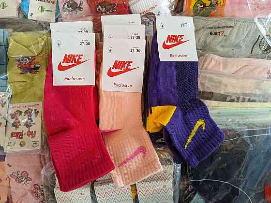 Дитячі шкарпетки по висоті. Якісні бавовняні різнобарвні шкарпетки в наборі по 6 штук Nike 31-34 Київ